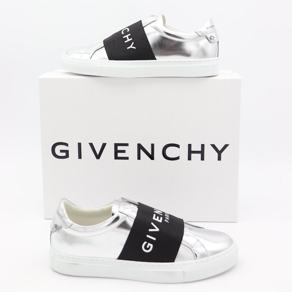 Givenchy Shoes - NIB Givenchy Urban Street Silver Leather Mirror Effect Low-Top Sneakers